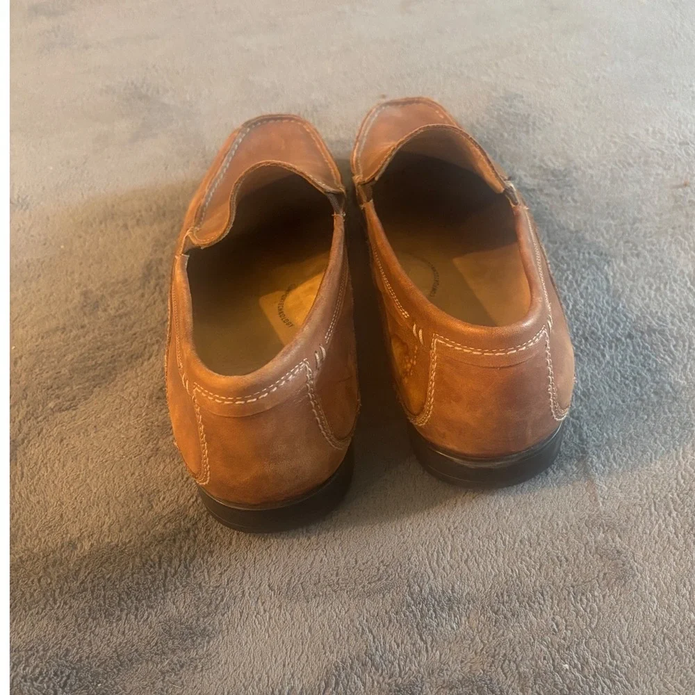Florsheim Engler Mens 13 D Brown Leather Loafers 2011 Grandpacore Vintage Preppy